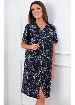 Koszula nocna damska na krótki rękaw Celestina, Kolor granatowy-wzór, Rozmiar M, Italian Fashion ze sklepu Intymna w kategorii Koszule nocne - zdjęcie 186777152