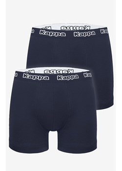 2-pack bokserki męskie bawełniane granatowe z logowaną gumą Kappa K1211, Kolor granatowy, Rozmiar 2XL, Kappa ze sklepu Intymna w kategorii Majtki męskie - zdjęcie 186777174