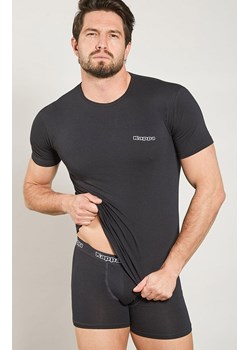 Kappa męski zestaw bielizny grafitowy t-shirt i bokserki bawełna K1000, Kolor grafitowy, Rozmiar M, Kappa ze sklepu Intymna w kategorii Bielizna męska - zdjęcie 186777180