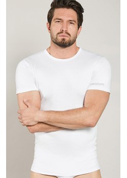 Kappa męski t-shirt klasyczny z grubszej bawełny biały K1306, Kolor biały, Rozmiar S, Kappa ze sklepu Intymna w kategorii Podkoszulki męskie - zdjęcie 186777183