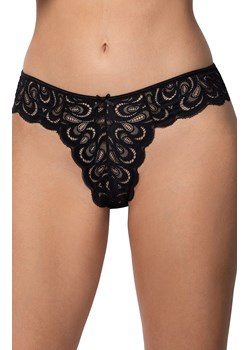 Koronkowe figi damskie brazyliany czarne Madamka, Kolor czarny, Rozmiar S, Róża - id: 220437 - marki Intymna - 186777330 Koronkowe figi damskie brazyliany czarne Madamka, Kolor czarny, Rozmiar S, Róża ze sklepu Intymna w kategorii Majtki damskie - zdjęcie 186777330