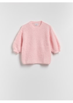 Reserved - Sweter z wełną - pastelowy róż - id: 199HI-03X - marki Reserved - 186777543 Reserved - Sweter z wełną - pastelowy róż ze sklepu Reserved w kategorii Swetry damskie - zdjęcie 186777543
