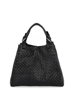 Modna Torebka Skórzana Shopper Bag 2269-J Czarna ze sklepu PaniTorbalska w kategorii Torby Shopper bag - zdjęcie 186777983