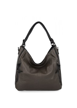 Uniwersalna Torebka Damska XL Na Co Dzień firmy Hernan HB0379 Szara/Czarna ze sklepu PaniTorbalska w kategorii Torby Shopper bag - zdjęcie 186778111