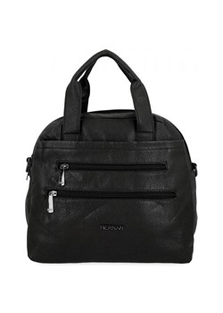 Uniwersalna Torebka Damska 2 Komory firmy Hernan 50908 Czarna ze sklepu PaniTorbalska w kategorii Torby Shopper bag - zdjęcie 186778114