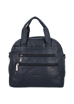 Uniwersalna Torebka Damska 2 Komory firmy Hernan 50908 Granatowy ze sklepu PaniTorbalska w kategorii Torby Shopper bag - zdjęcie 186778162