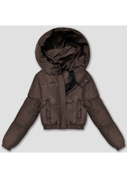 Krótka kurtka zimowa puffer J Style czekoladowa (5M3360-158) ze sklepu goodlookin.pl w kategorii Kurtki damskie - zdjęcie 186778613