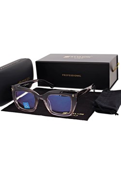Damskie okulary +1.50 do czytania i komputera z filtrem Blue Light STL286 szary/fiolet ze sklepu Stylion w kategorii Okulary korekcyjne damskie - zdjęcie 186778712