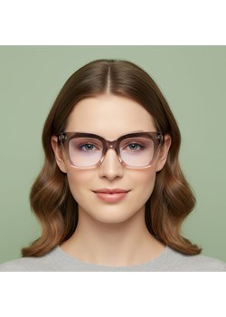 Damskie okulary +2.00 do czytania i komputera z filtrem Blue Light STL286 szary/fiolet ze sklepu Stylion w kategorii Okulary korekcyjne damskie - zdjęcie 186778714