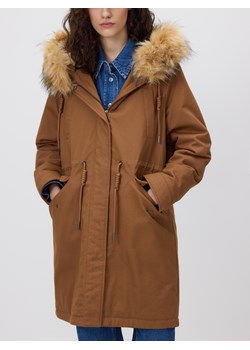 Reserved - Bawełniana parka z kieszeniami - miedziany - id: 701HD-28X - marki Reserved - 186783543 Reserved - Bawełniana parka z kieszeniami - miedziany ze sklepu Reserved w kategorii Parki damskie - zdjęcie 186783543