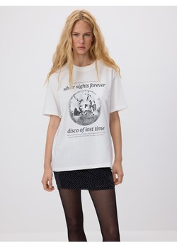Reserved - T-shirt z nadrukiem - złamana biel ze sklepu Reserved w kategorii Bluzki damskie - zdjęcie 186783931