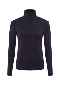 brookshire Damska koszulka z długim rękawem z golfem Kobiety Sztuczne włókno granatowy jednolity ze sklepu vangraaf w kategorii Bluzki damskie - zdjęcie 186785381