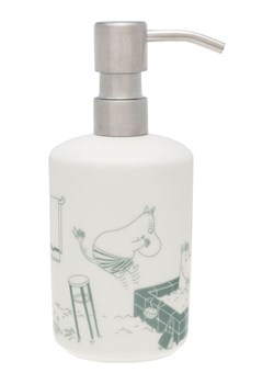 Moomin Dozownik &quot;Bathtime&quot; w kolorze zielono-białym na mydło - 17 cm ze sklepu Limango Polska w kategorii Dozowniki do mydła - zdjęcie 186788561