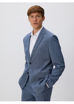 Reserved - Marynarka slim fit w kratę - niebieski ze sklepu Reserved w kategorii Marynarki męskie - zdjęcie 186790710