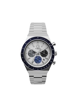 Timex Zegarek Q Timex® Chronograph TW2Y36200 Srebrny ze sklepu MODIVO w kategorii Zegarki - zdjęcie 186791682