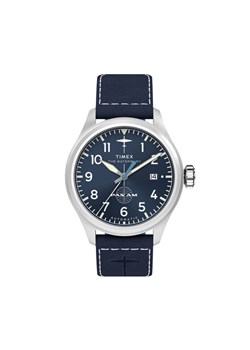 Timex Zegarek Timex x Pan Am® Waterbury Ace  TW2Y38800 Granatowy ze sklepu MODIVO w kategorii Zegarki - zdjęcie 186791752
