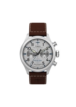 Timex Zegarek Timex x Pan Am® Waterbury Ace Chronograph TW2Y38700 Brązowy ze sklepu MODIVO w kategorii Zegarki - zdjęcie 186791760