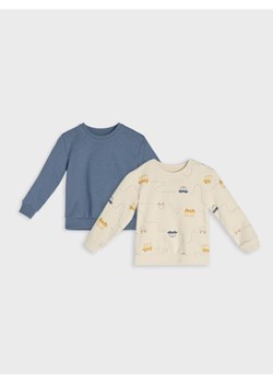 Sinsay - Bluza crewneck 2 pack - kremowy ze sklepu Sinsay w kategorii Bluzy i swetry - zdjęcie 186793131