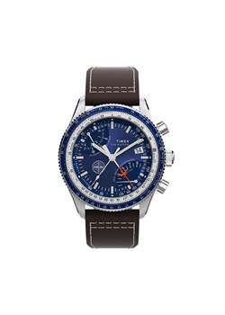 Zegarek Timex Fly Back Chronograph x Pan Am® TW2W97200 Brązowy ze sklepu eobuwie.pl w kategorii Zegarki - zdjęcie 186793250