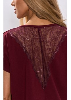 Krótka bawełniana piżama damska bordowa z koronką Tamara 3, Kolor bordowy, Rozmiar XS, DKaren ze sklepu Primodo w kategorii Piżamy damskie - zdjęcie 186793901