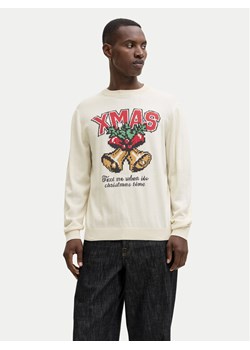 Jack&Jones Sweter Holiday 12287994 Beżowy Relaxed Fit ze sklepu MODIVO w kategorii Swetry męskie - zdjęcie 186795553