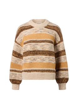 Msch Copenhagen Damski sweter z dzianiny z zawartością wełny i alpaki - MSCHConstance Kobiety Wełna beżowy w paski ze sklepu vangraaf w kategorii Swetry damskie - zdjęcie 186796820