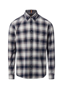 BOSS Orange Męska koszula casual - Rickert Mężczyźni Regular Fit Bawełna granatowy w kratkę ze sklepu vangraaf w kategorii Koszule męskie - zdjęcie 186796821