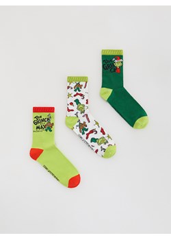 Reserved - Świąteczne skarpetki Grinch 3 pack - zielony - id: 003HJ-71X - marki Reserved - 186797323 Reserved - Świąteczne skarpetki Grinch 3 pack - zielony ze sklepu Reserved w kategorii Skarpetki dziecięce - zdjęcie 186797323