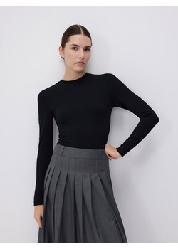 Reserved - Body slim fit z dodatkiem modalu - czarny - id: 2125I-99X - marki Reserved - 186797541 Reserved - Body slim fit z dodatkiem modalu - czarny ze sklepu Reserved w kategorii Bluzki damskie - zdjęcie 186797541