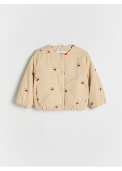 Reserved - Kurtka z haftowanym wzorem - kremowy ze sklepu Reserved w kategorii Kurtki dziewczęce - zdjęcie 186797792