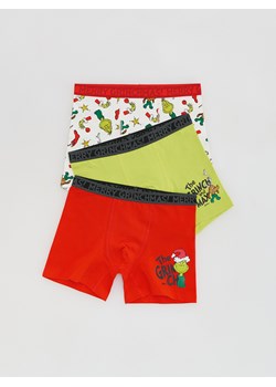 Reserved - Bokserki Grinch 3 pack - czerwony - id: 992HI-33X - marki Reserved - 186798110 Reserved - Bokserki Grinch 3 pack - czerwony ze sklepu Reserved w kategorii Majtki dziecięce - zdjęcie 186798110
