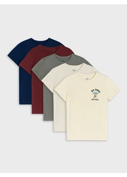 Sinsay - Koszulki 5 pack - bordowy ze sklepu Sinsay w kategorii T-shirty chłopięce - zdjęcie 186799173