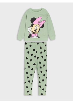 Sinsay - Komplet: bluza i legginsy Minnie Mouse - zielony ze sklepu Sinsay w kategorii Komplety dziewczęce - zdjęcie 186799200