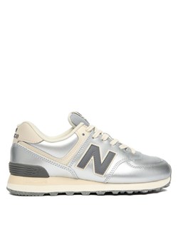 Sneakersy New Balance WL574MLG Srebrny ze sklepu eobuwie.pl w kategorii Buty sportowe damskie - zdjęcie 186799344