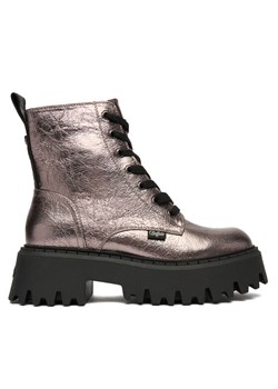 Trzewiki Buffalo Aspen Lace Up Mid 1622596 Srebrny ze sklepu eobuwie.pl w kategorii Botki - zdjęcie 186799452