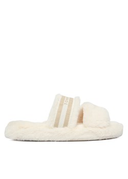 Tommy Hilfiger Kapcie Hilfiger Fur Slipper FW0FW08854 Biały ze sklepu MODIVO w kategorii Kapcie damskie - zdjęcie 186800204