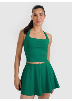 Damski crop top tenisowy 4F 4FRAW25TFSLF091 - zielony ze sklepu Sportstylestory.com w kategorii Bluzki damskie - zdjęcie 186801333