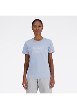 Koszulka damska New Balance WT41912LAY – niebieska ze sklepu New Balance Poland w kategorii Bluzki damskie - zdjęcie 186804222