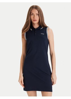 Guess Sukienka codzienna V5GK04 KCOK1 Granatowy Regular Fit ze sklepu MODIVO w kategorii Sukienki - zdjęcie 186806210