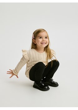 Reserved - Ocieplane legginsy - czarny - id: 876FF-99X - marki Reserved - 186809430 Reserved - Ocieplane legginsy - czarny ze sklepu Reserved w kategorii Spodnie dziewczęce - zdjęcie 186809430