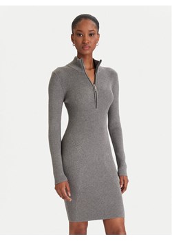 Guess Sukienka codzienna W5BK45 Z0572 Szary Slim Fit ze sklepu MODIVO w kategorii Sukienki - zdjęcie 186811084