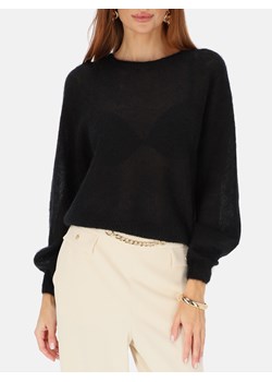 Czarny lekki sweter damski moherowy L’AF Kora ze sklepu Eye For Fashion w kategorii Swetry damskie - zdjęcie 186811752