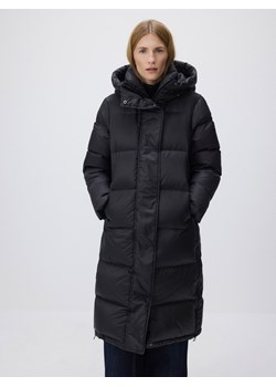 Reserved - Puchowy płaszcz z kapturem - czarny ze sklepu Reserved w kategorii Płaszcze damskie - zdjęcie 186812234