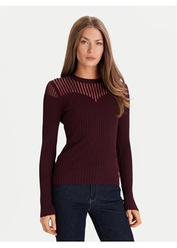 Morgan Sweter 252-MAMDO Bordowy Slim Fit ze sklepu MODIVO w kategorii Swetry damskie - zdjęcie 186812930