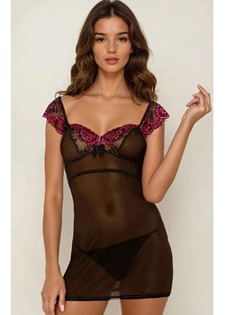 Damska koszulka nocna i stringi Kinge LC 99187, Kolor czarno-różowy, Rozmiar L/XL, LivCo Corsetti Fashion - id: 112517 - marki Livia Corsetti - 186813602 Damska koszulka nocna i stringi Kinge LC 99187, Kolor czarno-różowy, Rozmiar L/XL, LivCo Corsetti Fashion ze sklepu Intymna w kategorii Koszule nocne - zdjęcie 186813602