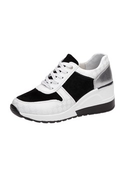 Czarne sneakersy damskie S.Barski 97687 ze sklepu suzana.pl w kategorii Buty sportowe damskie - zdjęcie 186815164
