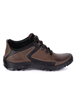 Buty trekkingowe męskie zimowe ocieplane skórzane 905KOM brązowe - id: 11249n - marki Komodo - 186815723 Buty trekkingowe męskie zimowe ocieplane skórzane 905KOM brązowe ze sklepu butyolivier w kategorii Buty trekkingowe męskie - zdjęcie 186815723