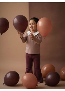 Sinsay - Koszulka z haftowanym kołnierzykiem - brązowy - id: 122FT-98X - marki Sinsay - 186817814 Sinsay - Koszulka z haftowanym kołnierzykiem - brązowy ze sklepu Sinsay w kategorii Kaftaniki i bluzki - zdjęcie 186817814