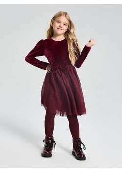 Sinsay - Sukienka babydoll z połyskiem - bordowy ze sklepu Sinsay w kategorii Sukienki dziewczęce - zdjęcie 186817832