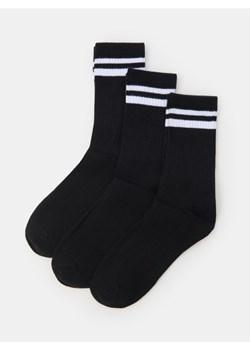 Sinsay - Prązkowane skarpetki 3 pack - czarny - id: 347FI-99X - marki Sinsay - 186817863 Sinsay - Prązkowane skarpetki 3 pack - czarny ze sklepu Sinsay w kategorii Skarpetki damskie - zdjęcie 186817863